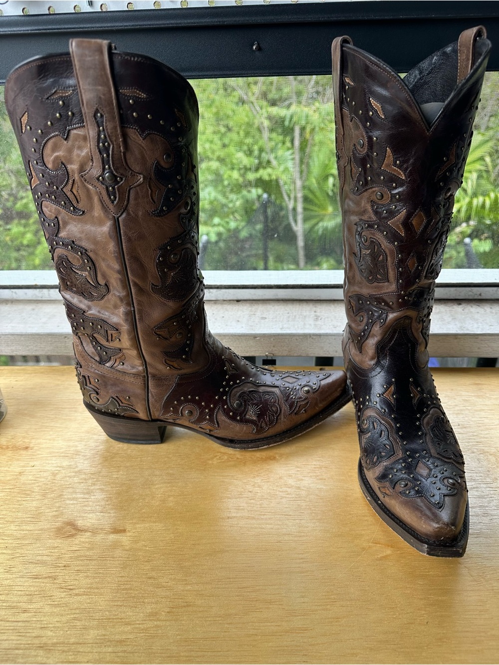 Lucchese 1883 Fiona M5015 Studded Leather Cowgirl Boots 9.5B NWOB - Picture 5 of 6